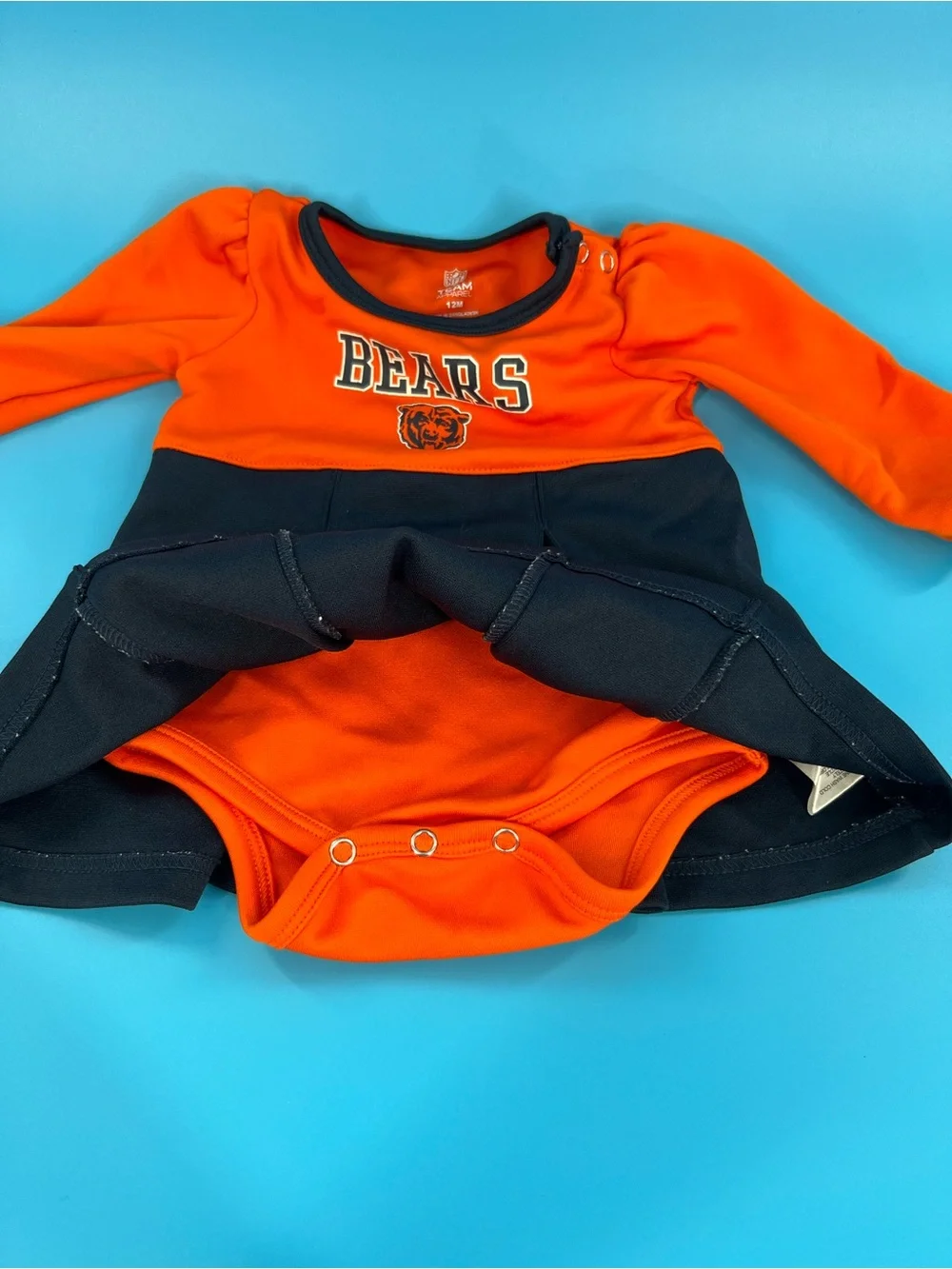 ❄️NFL BEARS Orange and Navy Infant Team Apparel Top